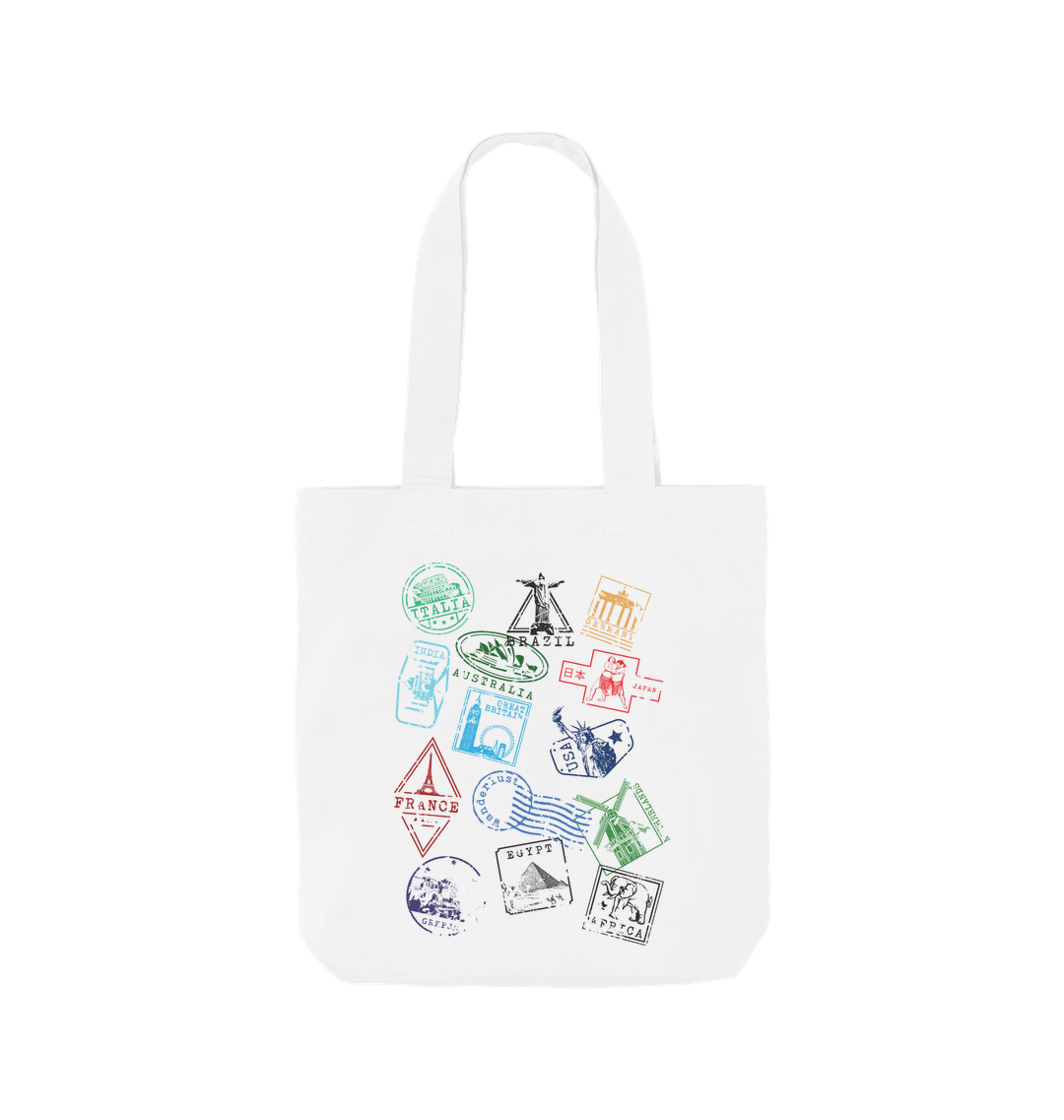 White Printed Bag Front