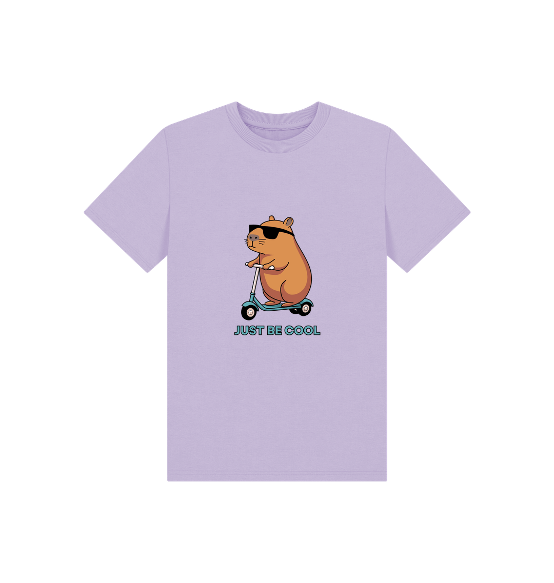 Soft Lilac Printed Kids T-Shirt Front