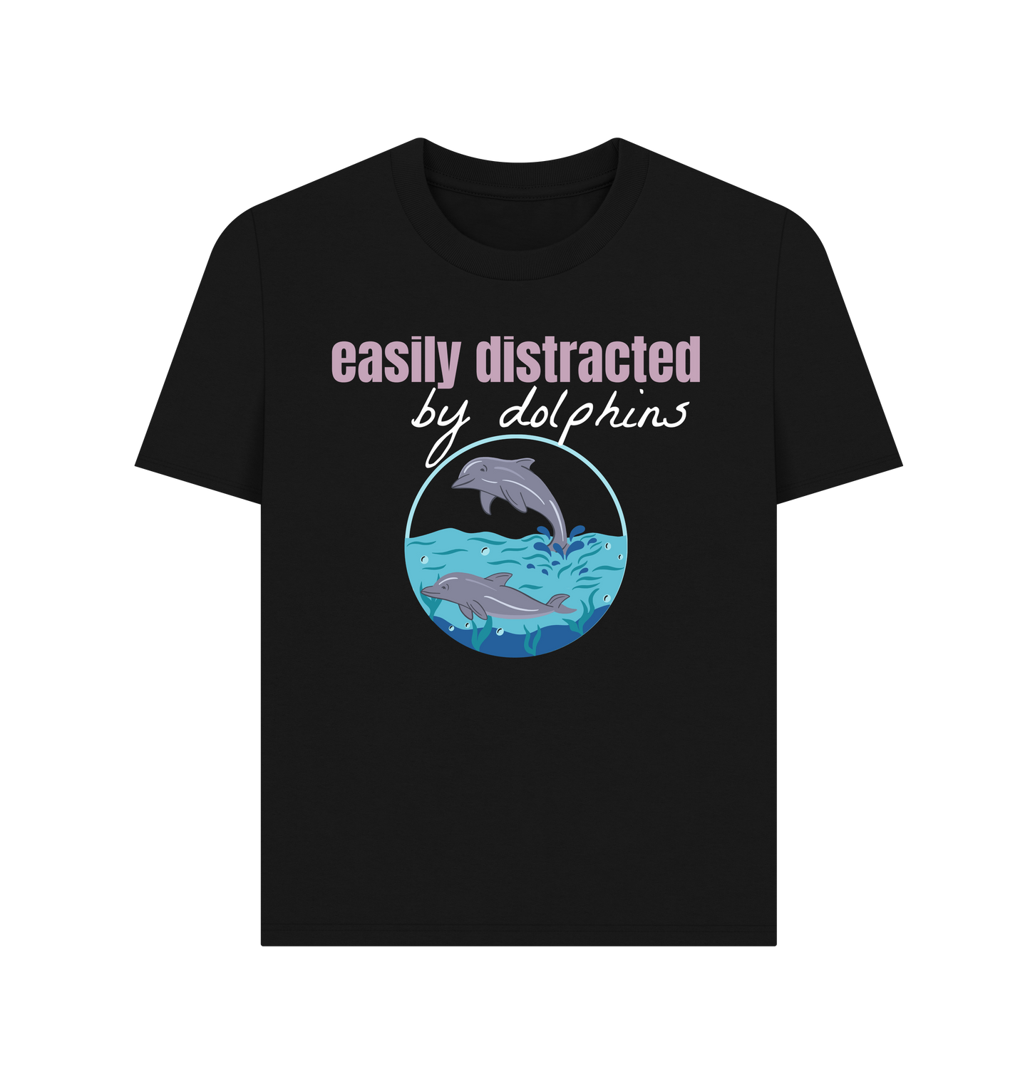 Black Printed T-shirt Front