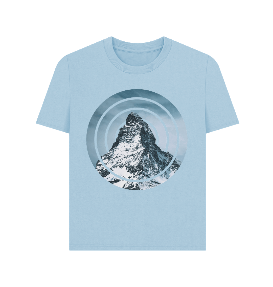 Milky Blue Printed T-shirt Front
