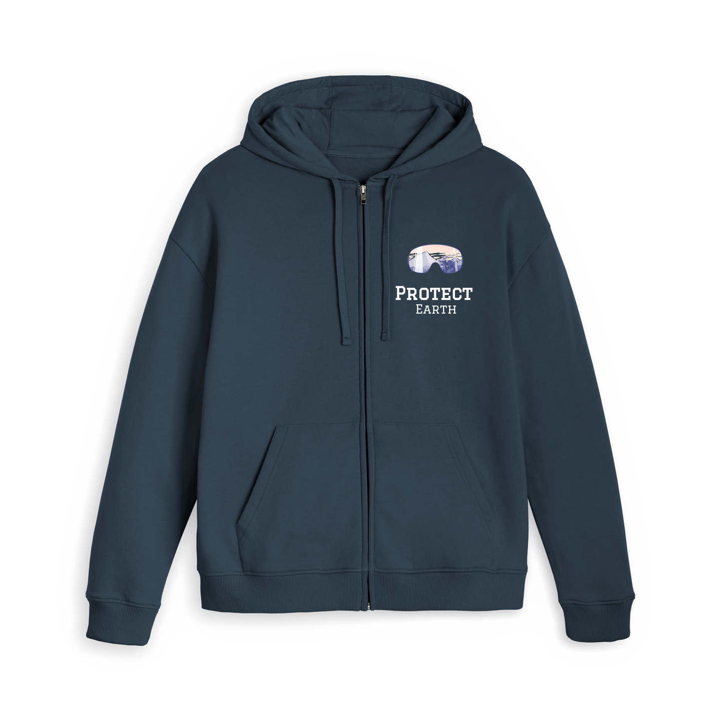 Navy Zip hoody Front