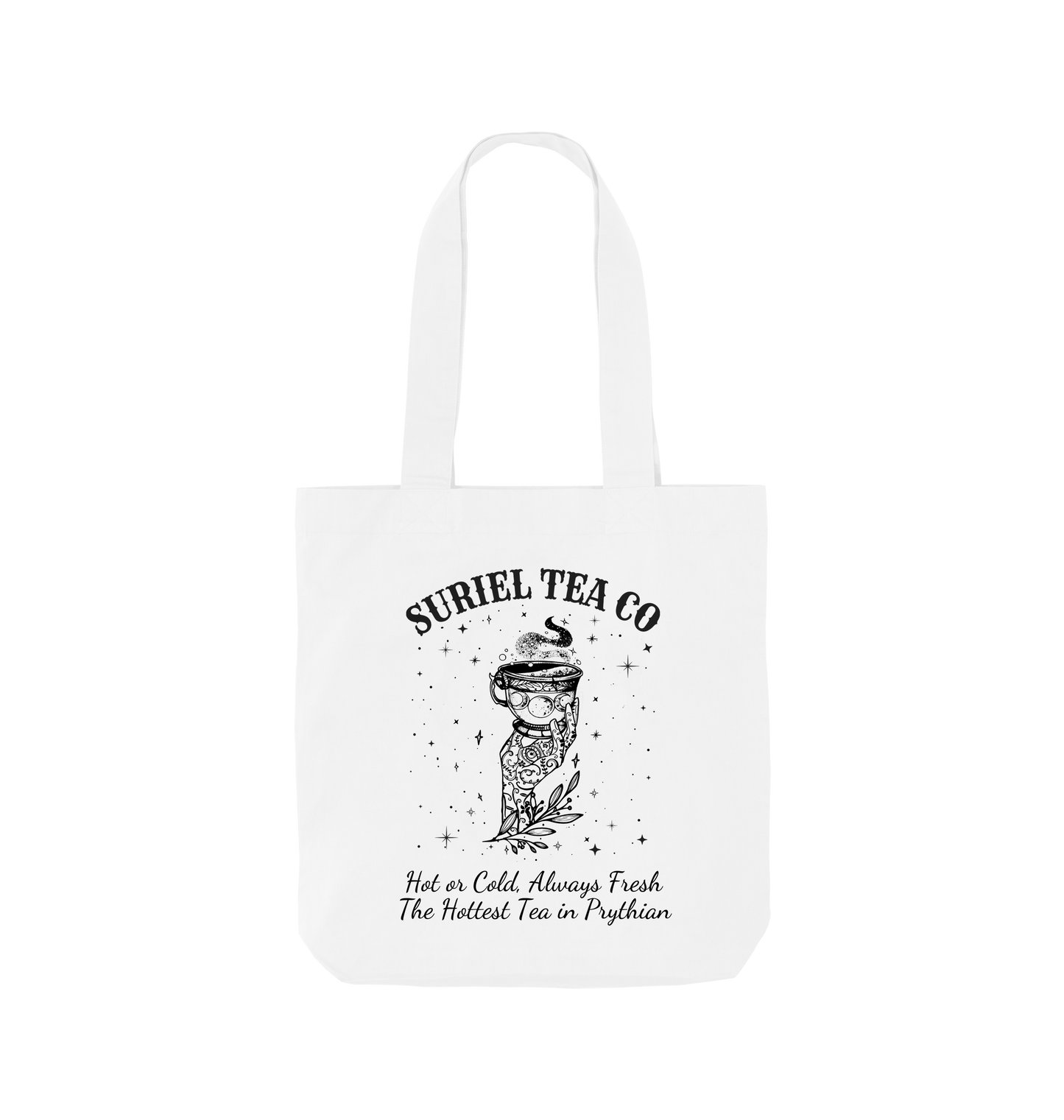 White Printed Bag Front