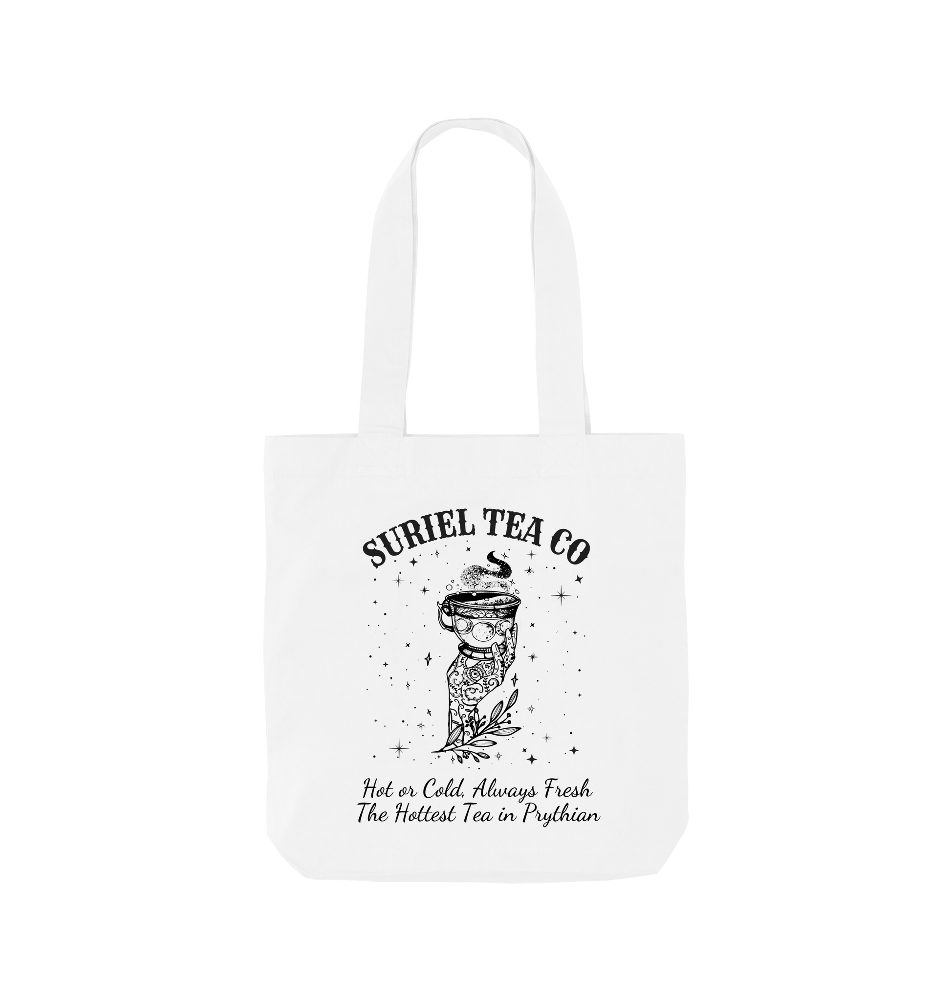 White Printed Bag Front