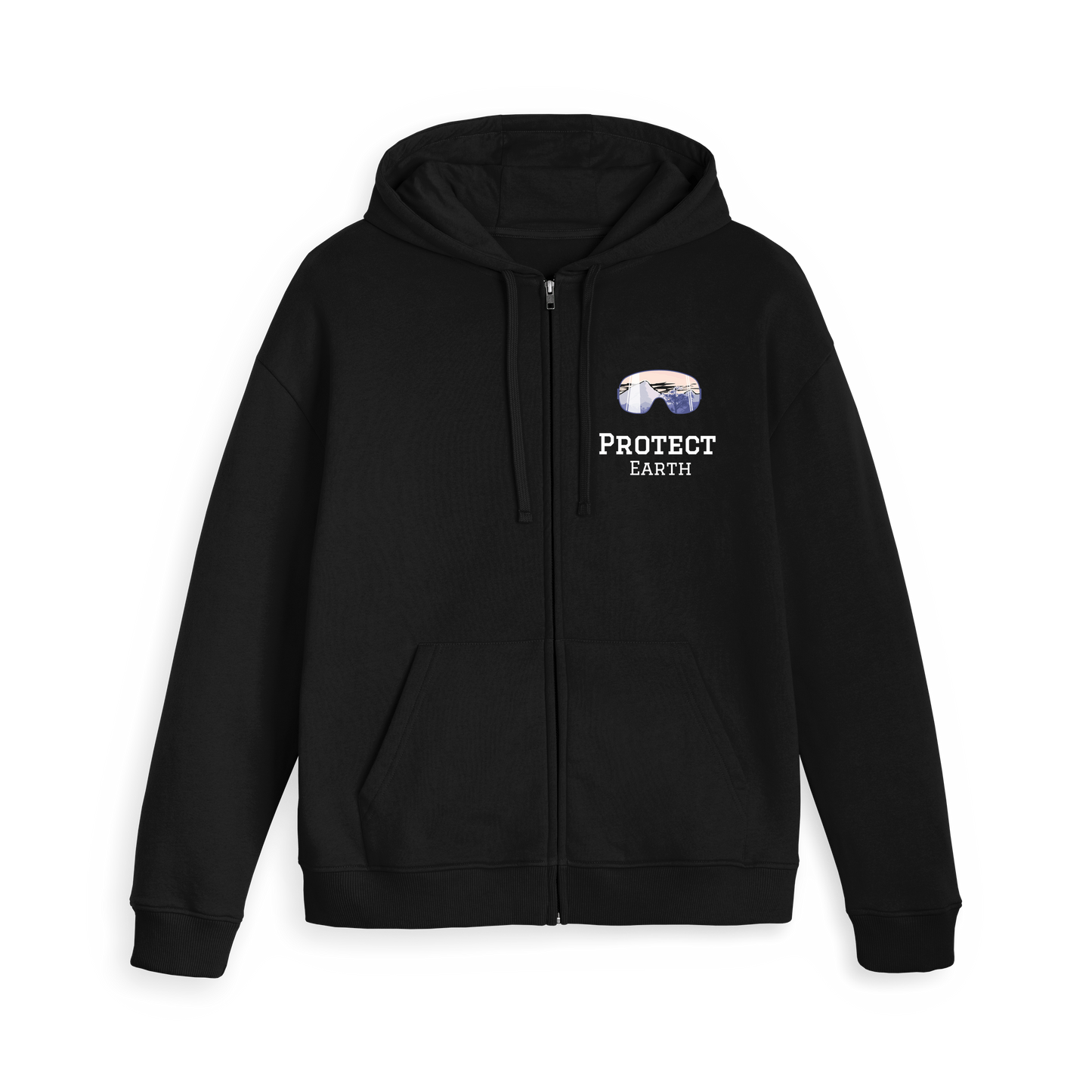 Black Zip hoody Front