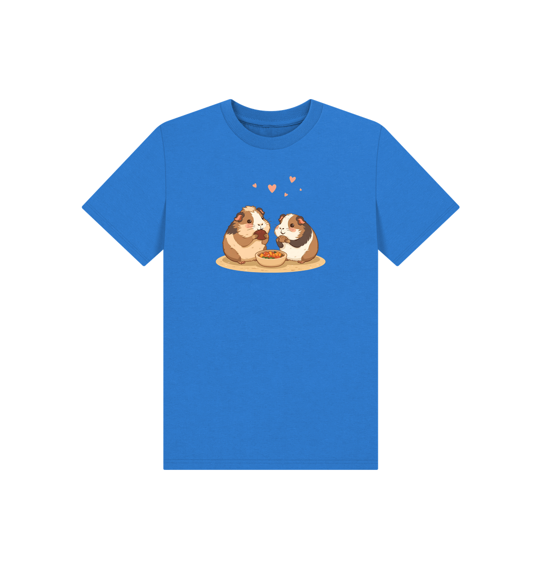 Bright Blue Printed Kids T-Shirt Front