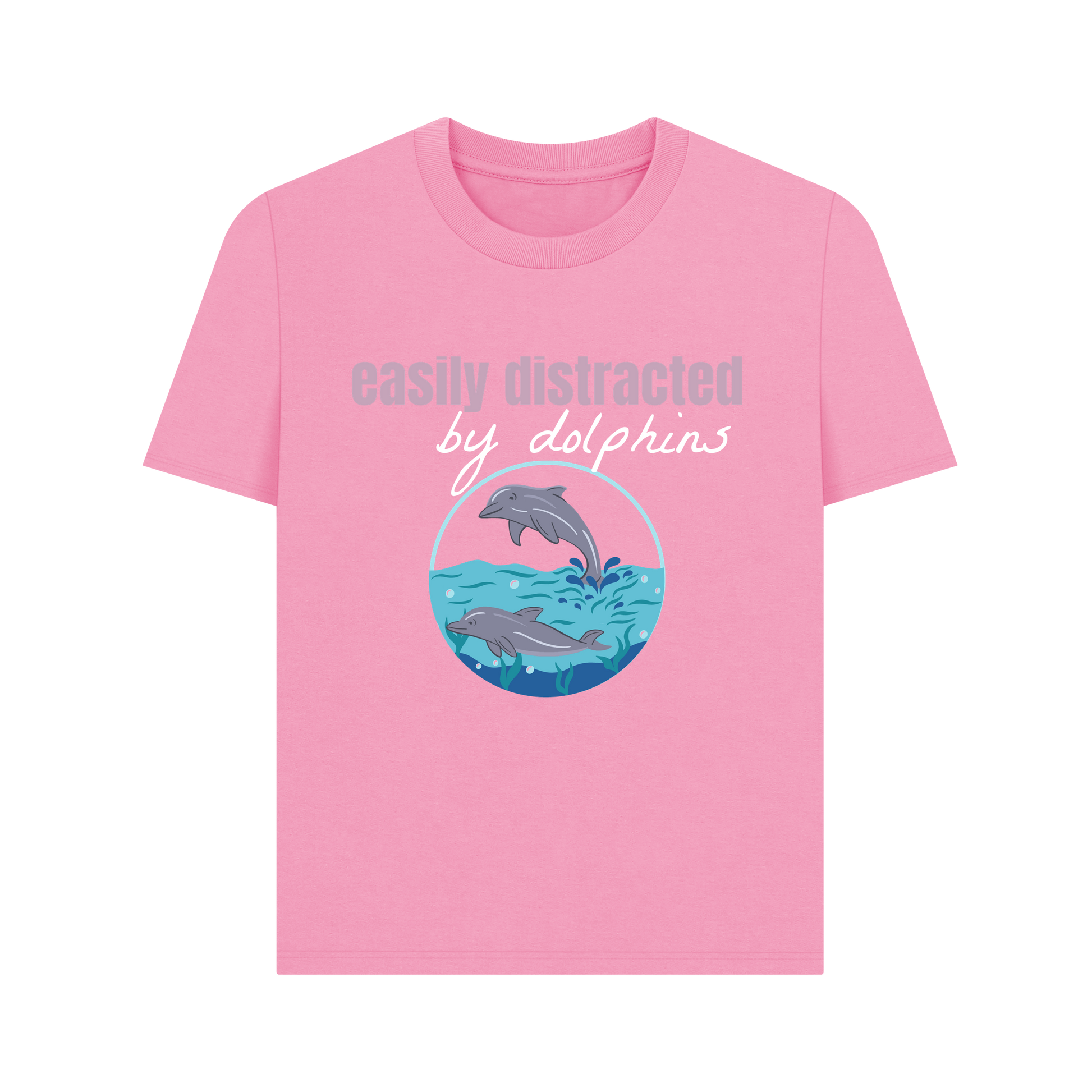Rose Pink Printed T-shirt Front