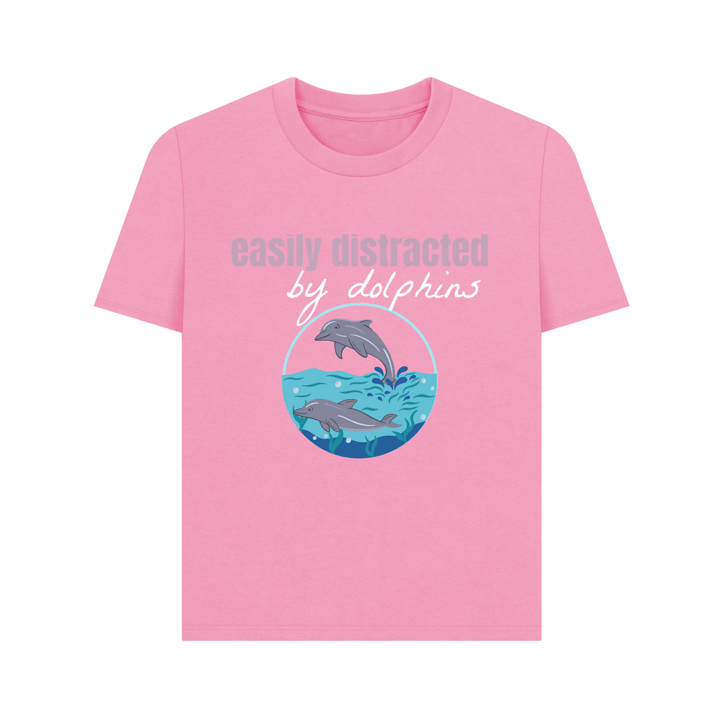 Rose Pink Printed T-shirt Front
